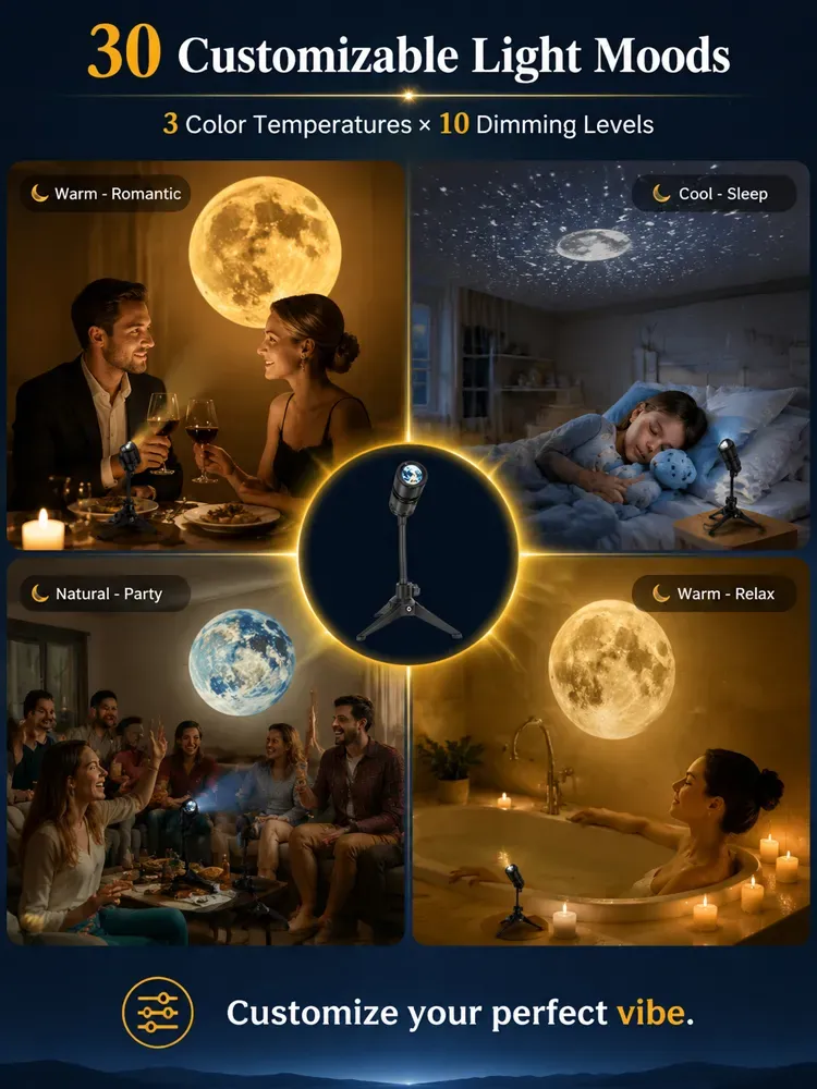 Creative Galaxy Projector⭐In just one second, you can transform your bedroom or car into a 360° dreamlike Galaxy world🪐