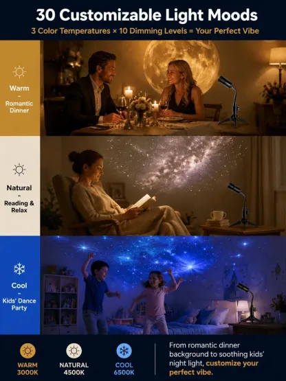 Creative Galaxy Projector⭐In just one second, you can transform your bedroom or car into a 360° dreamlike Galaxy world🪐