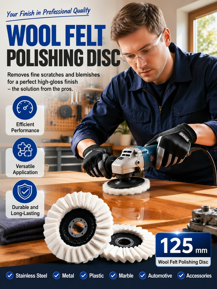 Buy 1 Get 1 Free⚙️ High-Efficiency Polishing Pad – 100% Pure Wool 🐑 Rapid Scratch Repair