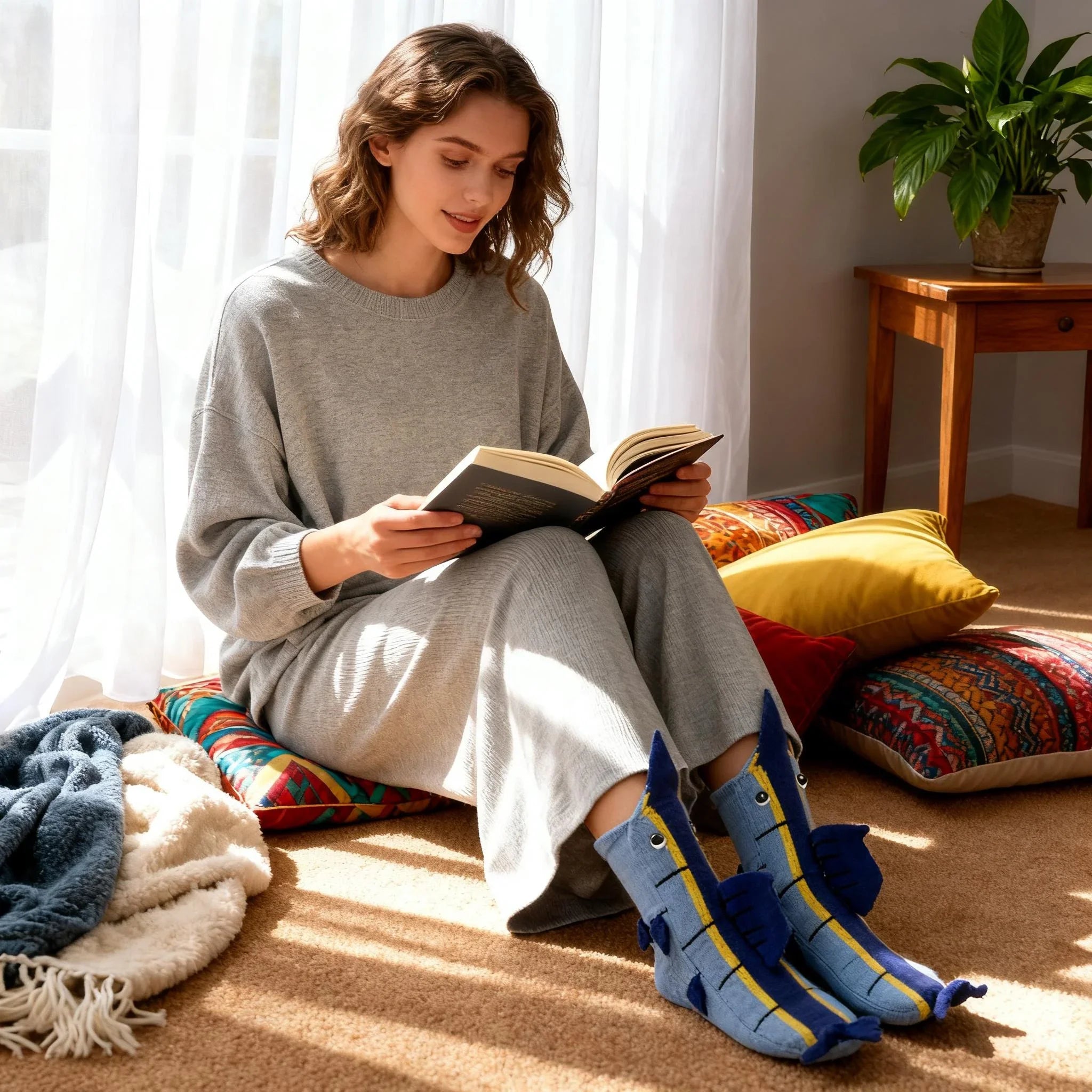 Sailfish Knit Socks – Novelty Ocean Animal Socks