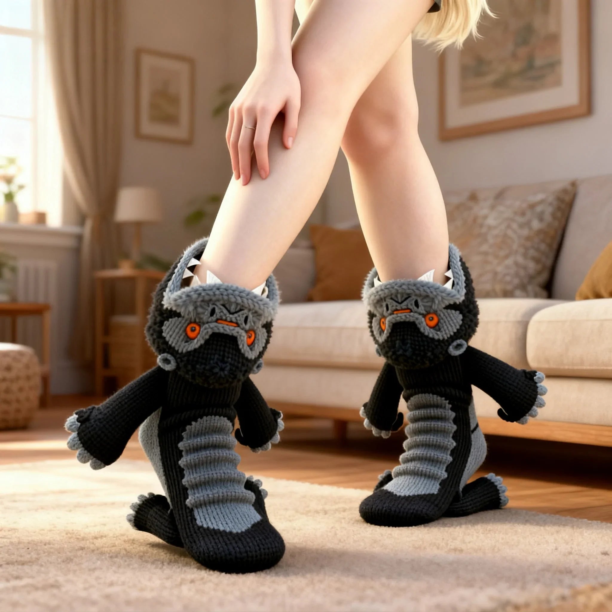 Gorilla Knit Socks – Funny Novelty Animal Socks