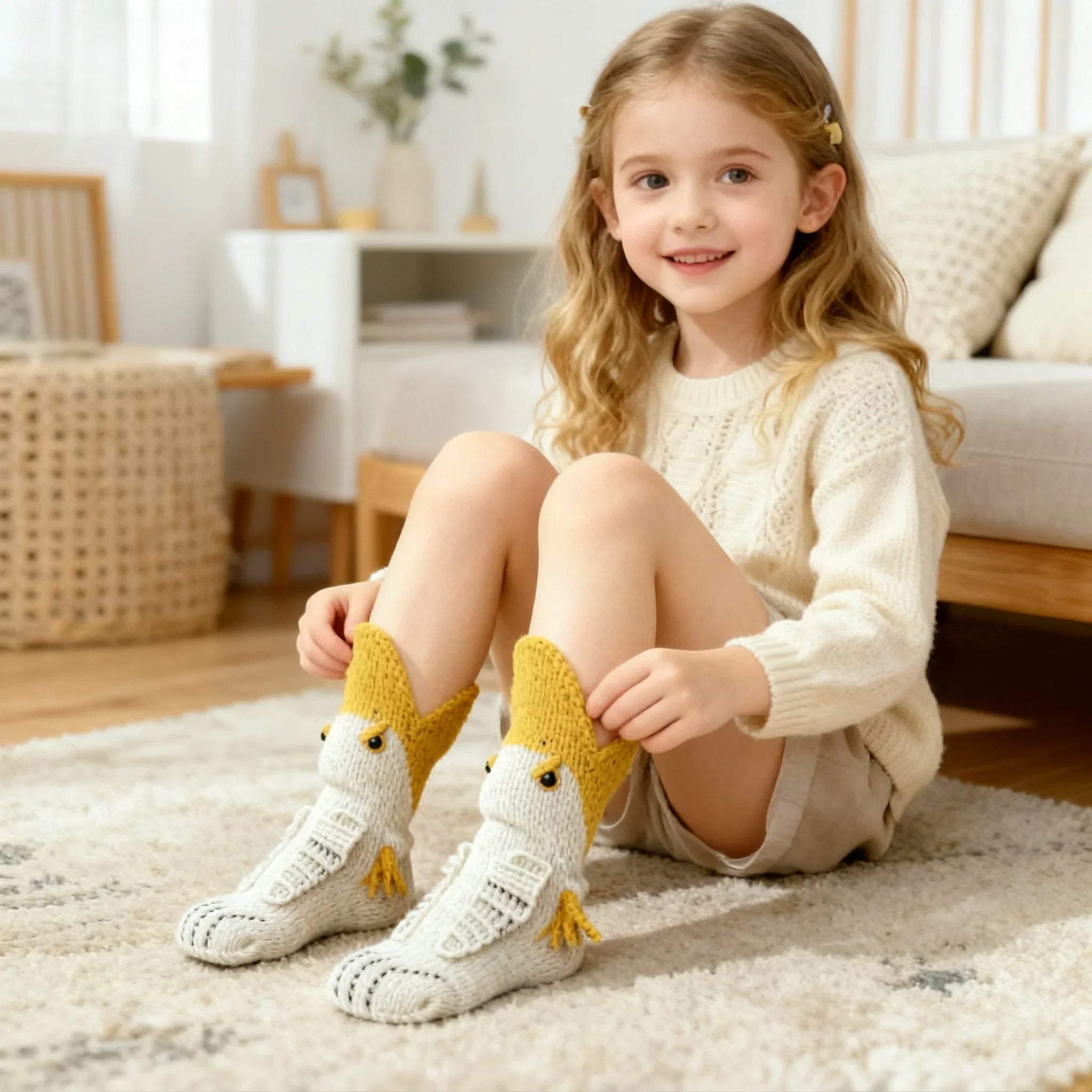 Pelican Knit Socks – Novelty Coastal Bird Socks