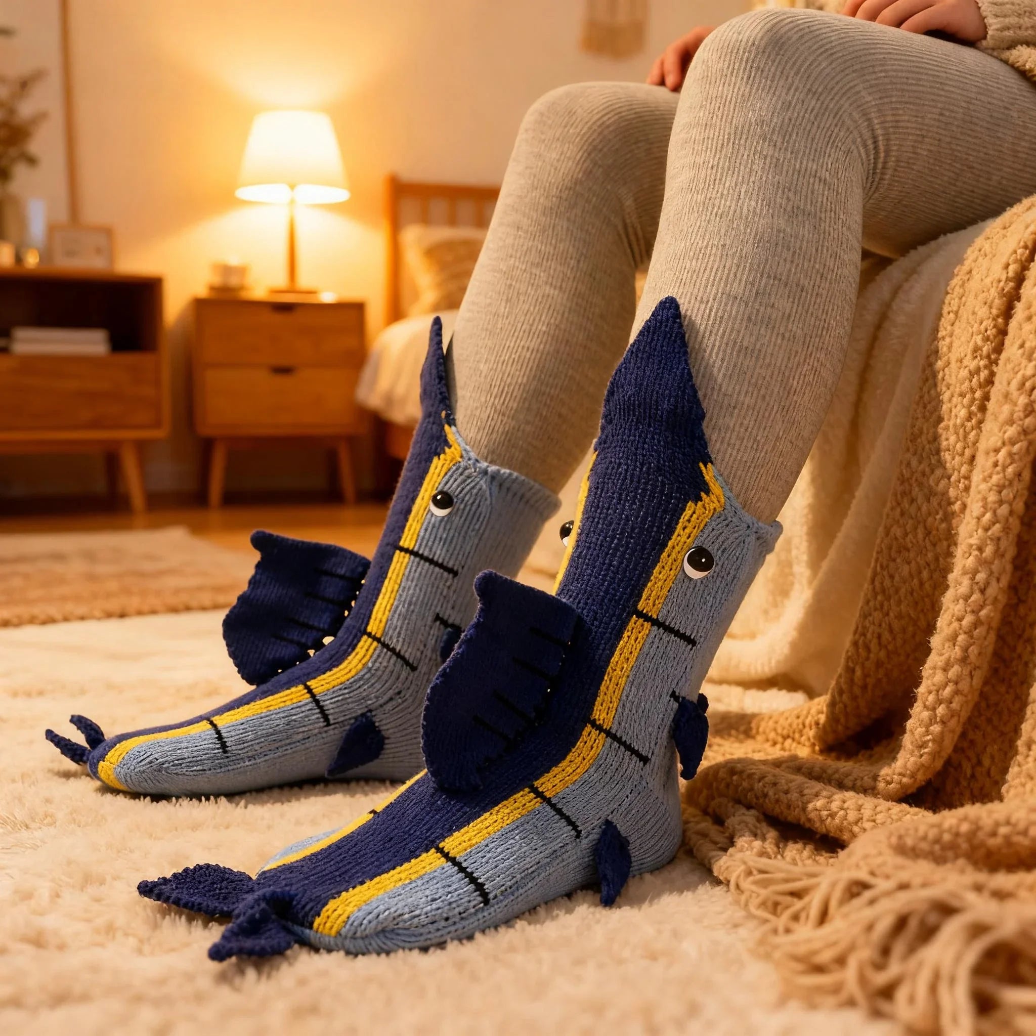 Sailfish Knit Socks – Novelty Ocean Animal Socks