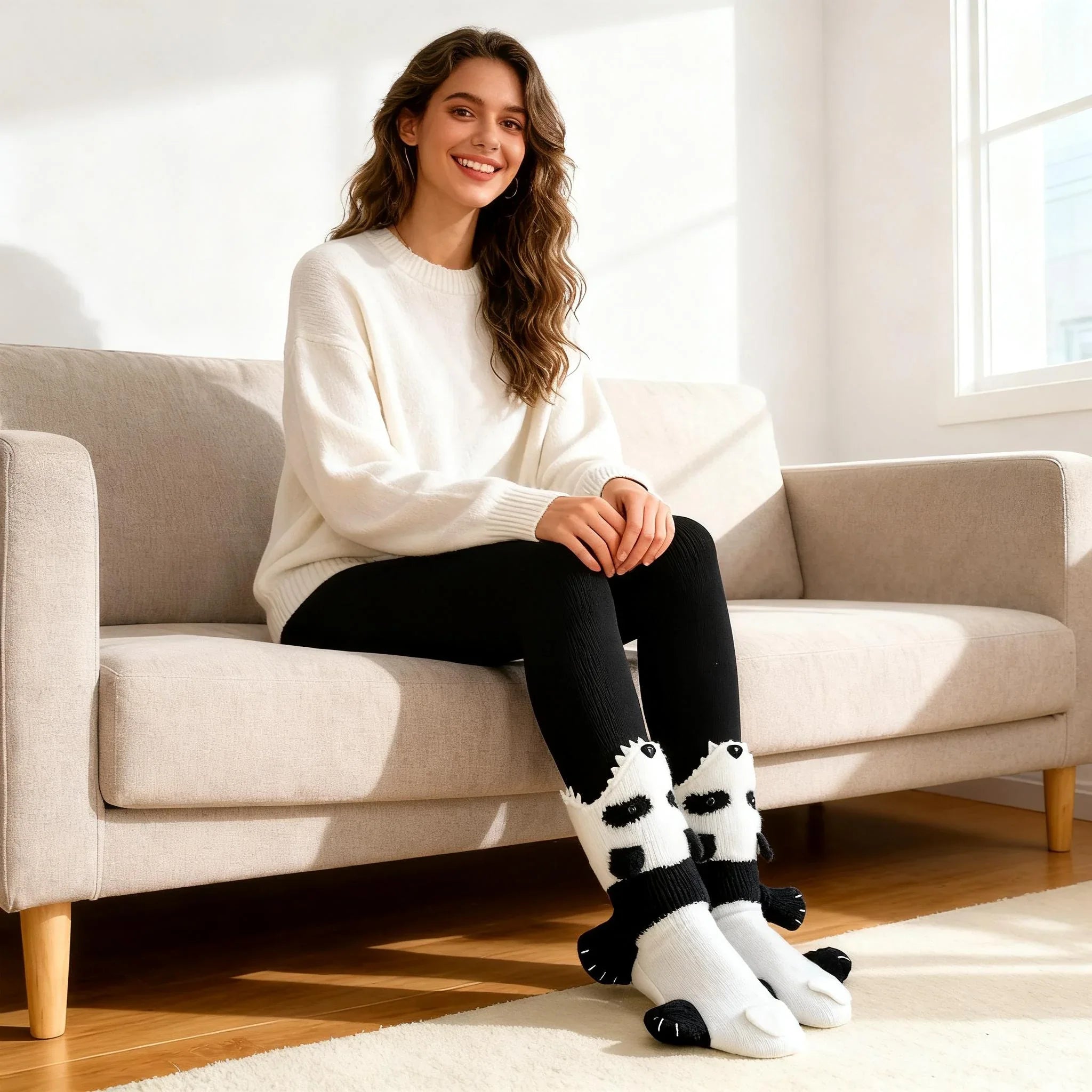 3D Panda Knit Socks – Cute Novelty Animal Socks | Boffmaw