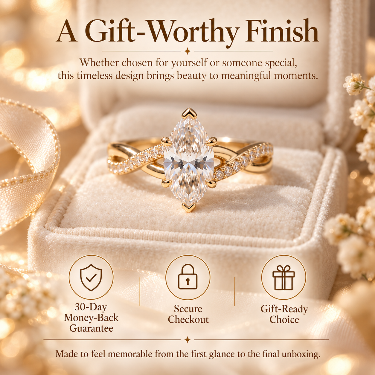 The Eternal nuvellla Twist Diamond Ring – Elegant Lab-Grown Diamond Ring With Timeless Sparkle Last Day Sale-90% OFF🔥