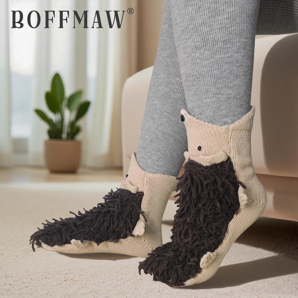 Hedgehog Knit Socks – Cute Novelty Animal Socks