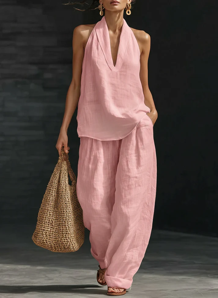 Cozy Minimalist Two-piece Denim Set