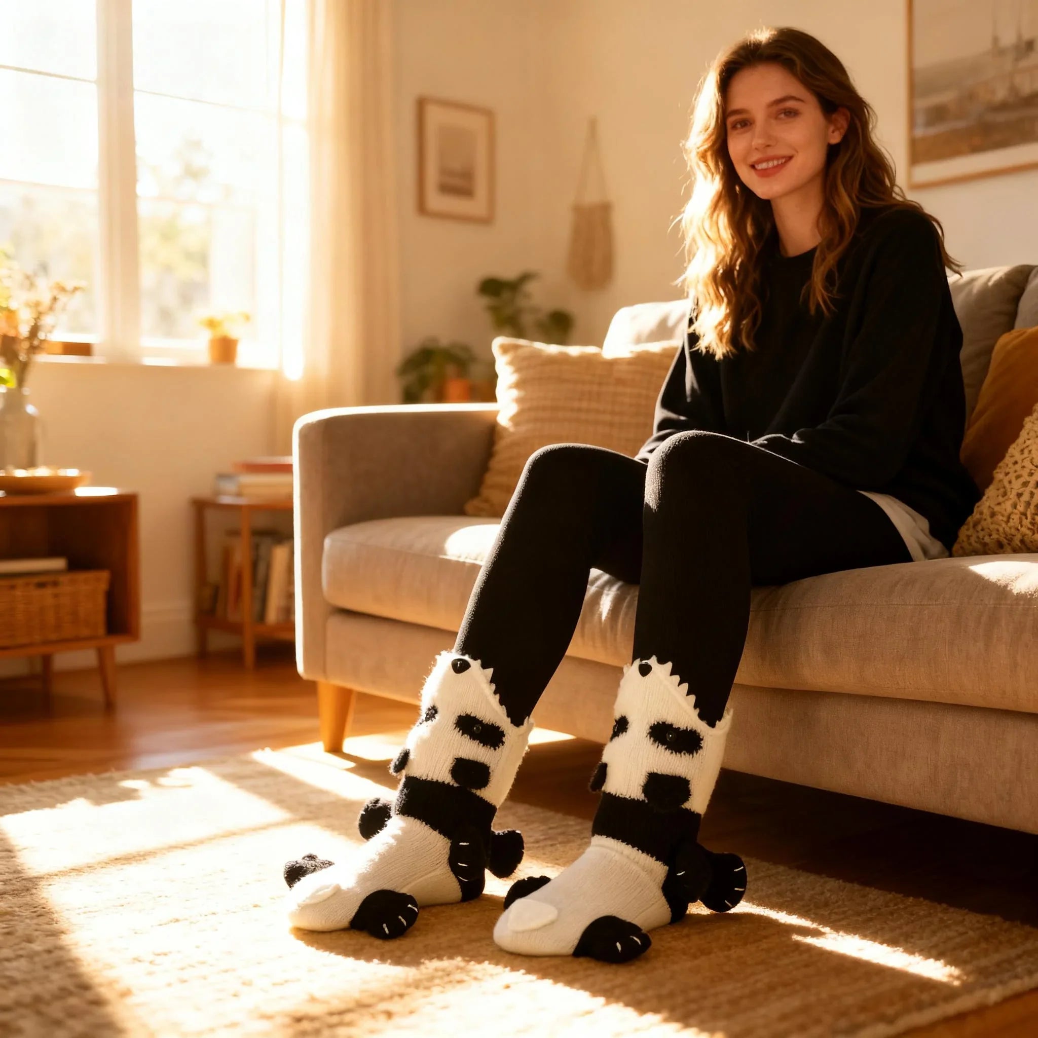 3D Panda Knit Socks – Cute Novelty Animal Socks | Boffmaw