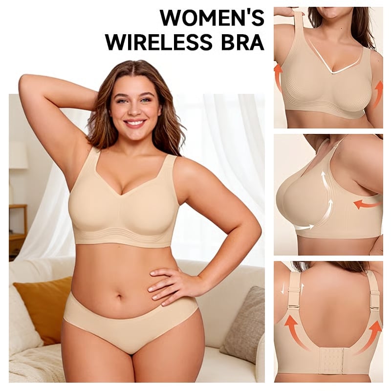 🏆Wirefree Full-Coverage Support Bra Padded Gentle Uplift All-Day Comfort👍No More Sagging Breasts
