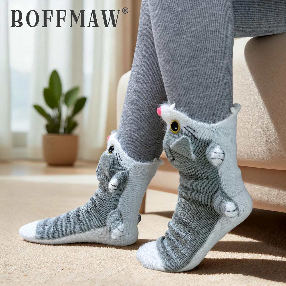 Cat Knit Socks – Cute Animal Novelty Socks