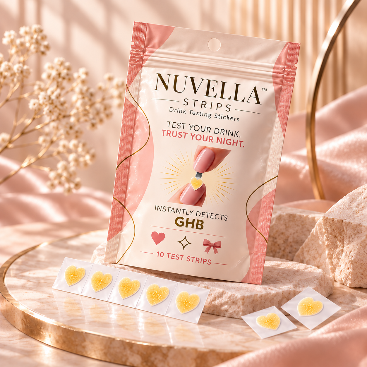 NUVELLA discreet drink testing sticker kit