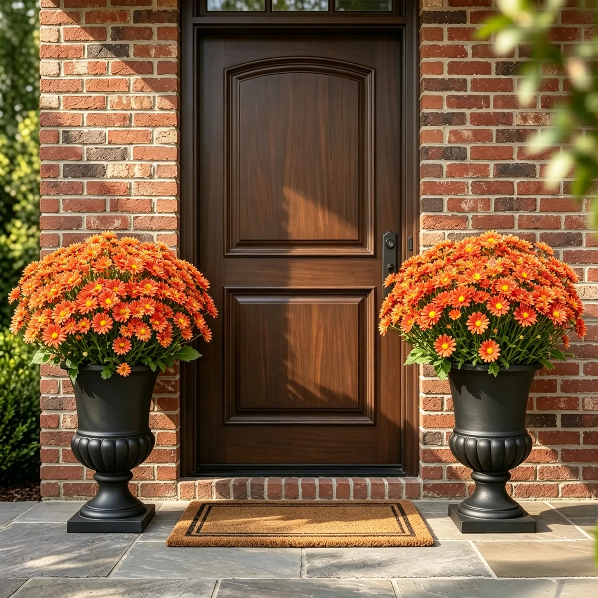 💥Last Day 70% OFF🌼- Artificial Outdoor Sunset Mums Flowers - UV resistant, Waterproof, Windproof