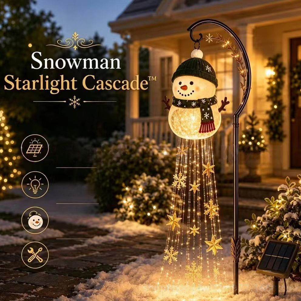 🎄49% OFF🎄 Snowman Magic Fountain™-Flowing Snowflake LED Christmas Garden Light❄️