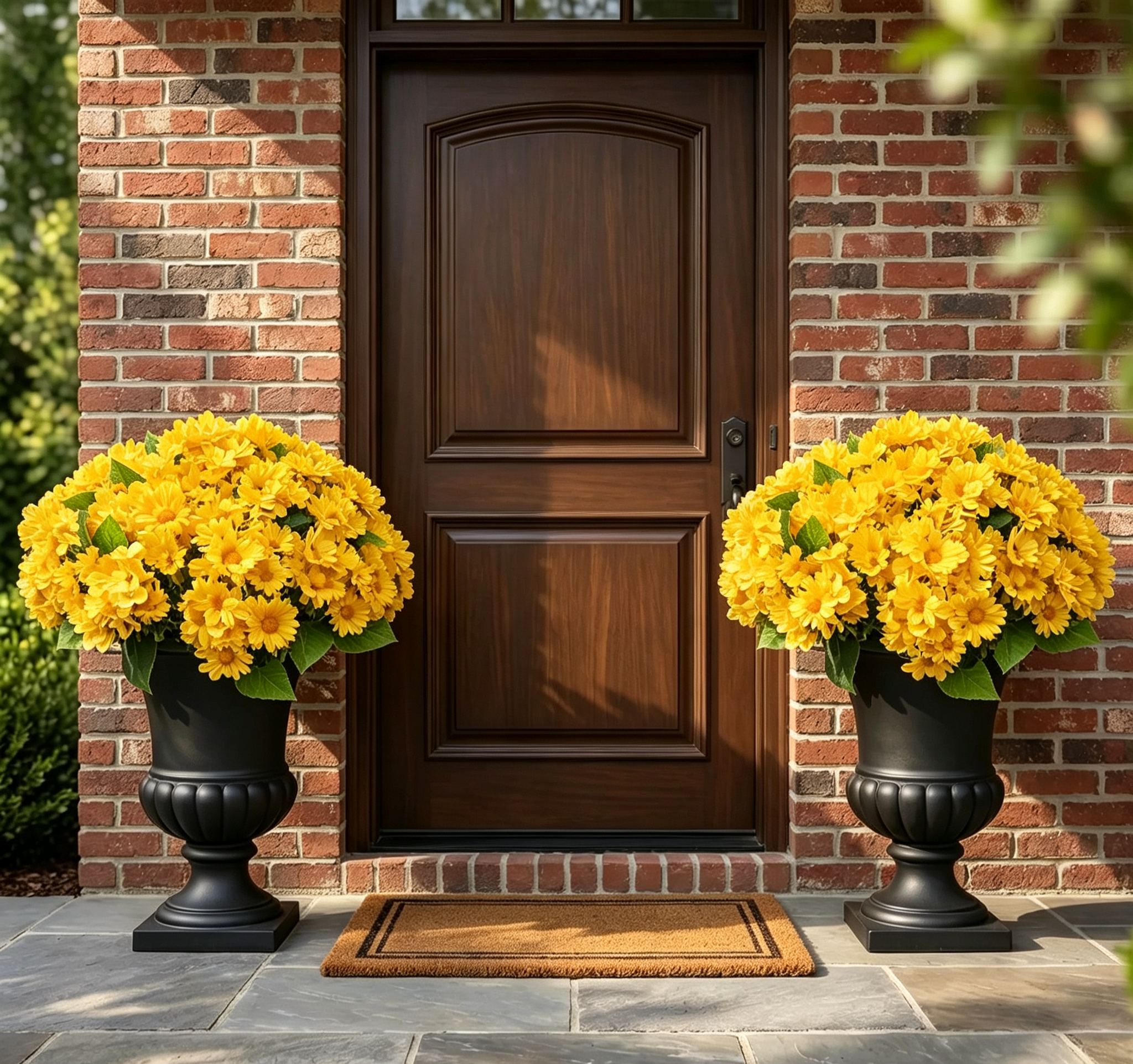💥Last Day 70% OFF🌼- Artificial Outdoor Sunset Mums Flowers - UV resistant, Waterproof, Windproof