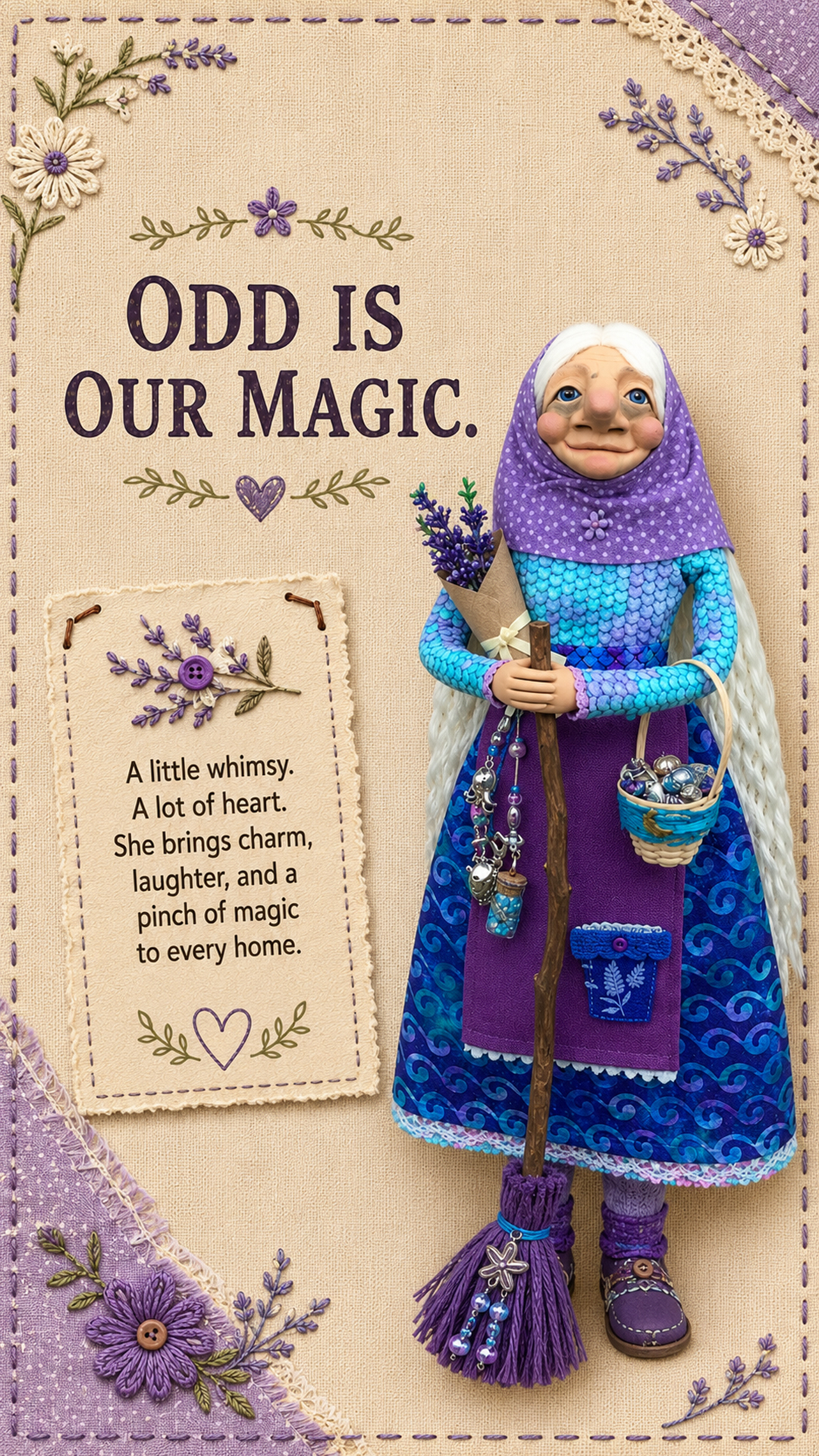 🥧50% OFF Handmade Kitchen Witch Doll