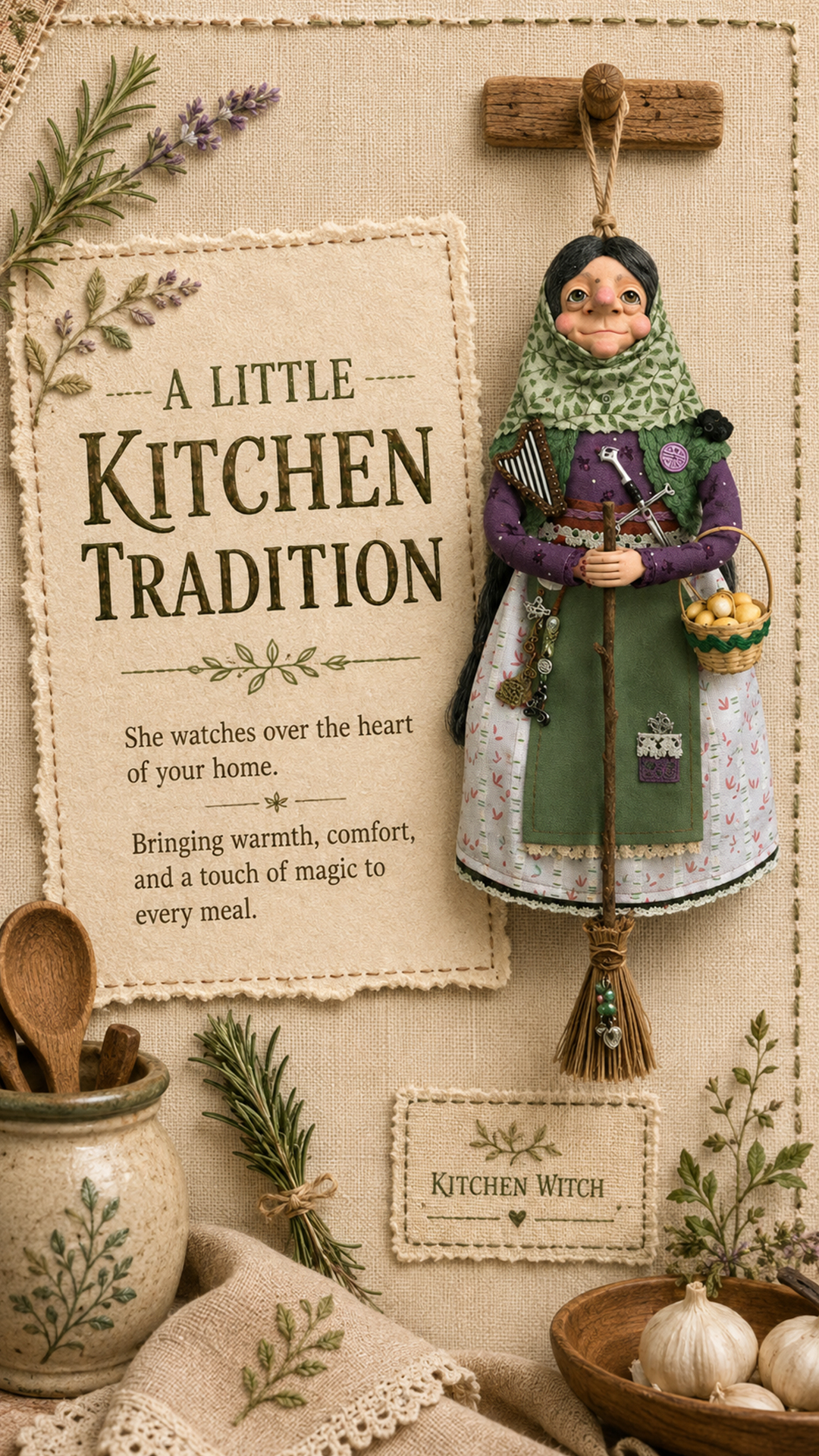 🥧50% OFF Handmade Kitchen Witch Doll