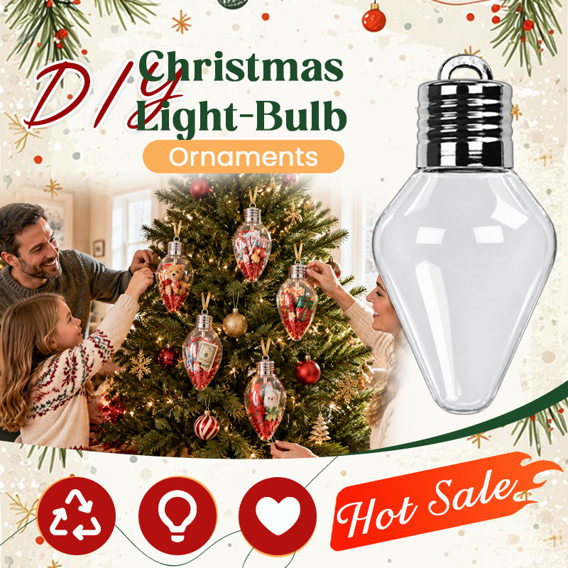💡🎄DIY Christmas Bulb GiftJar - Clear FillableOrnament for PersonalizedHoliday Gifts