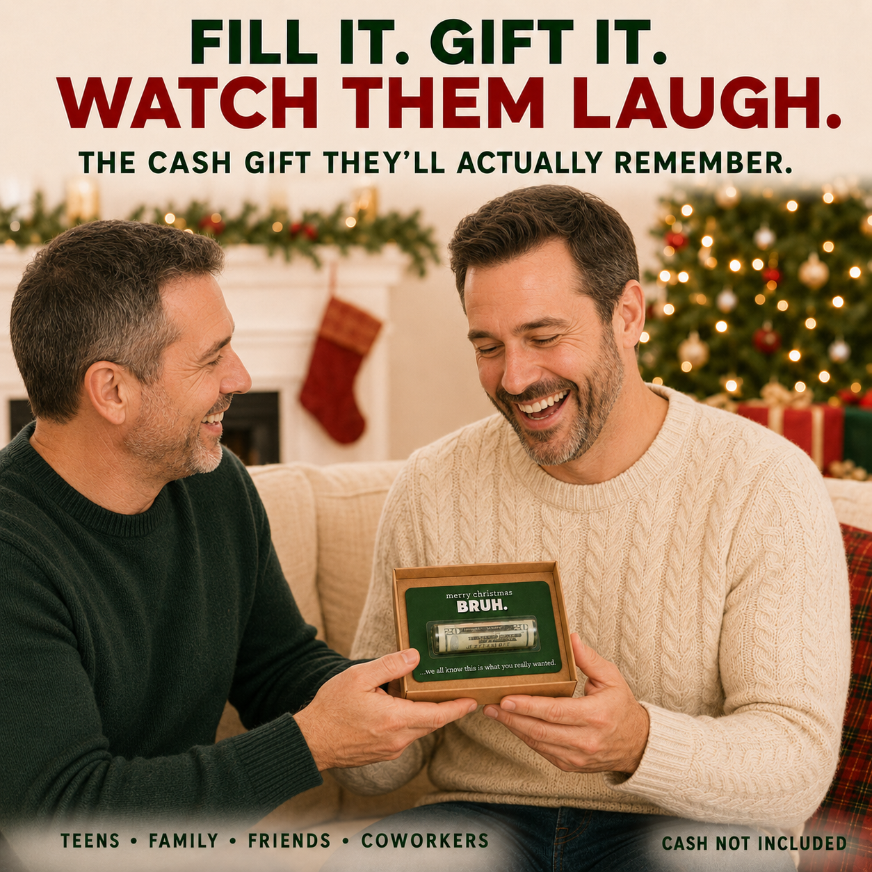 Funny reaction to the Christmas cash card