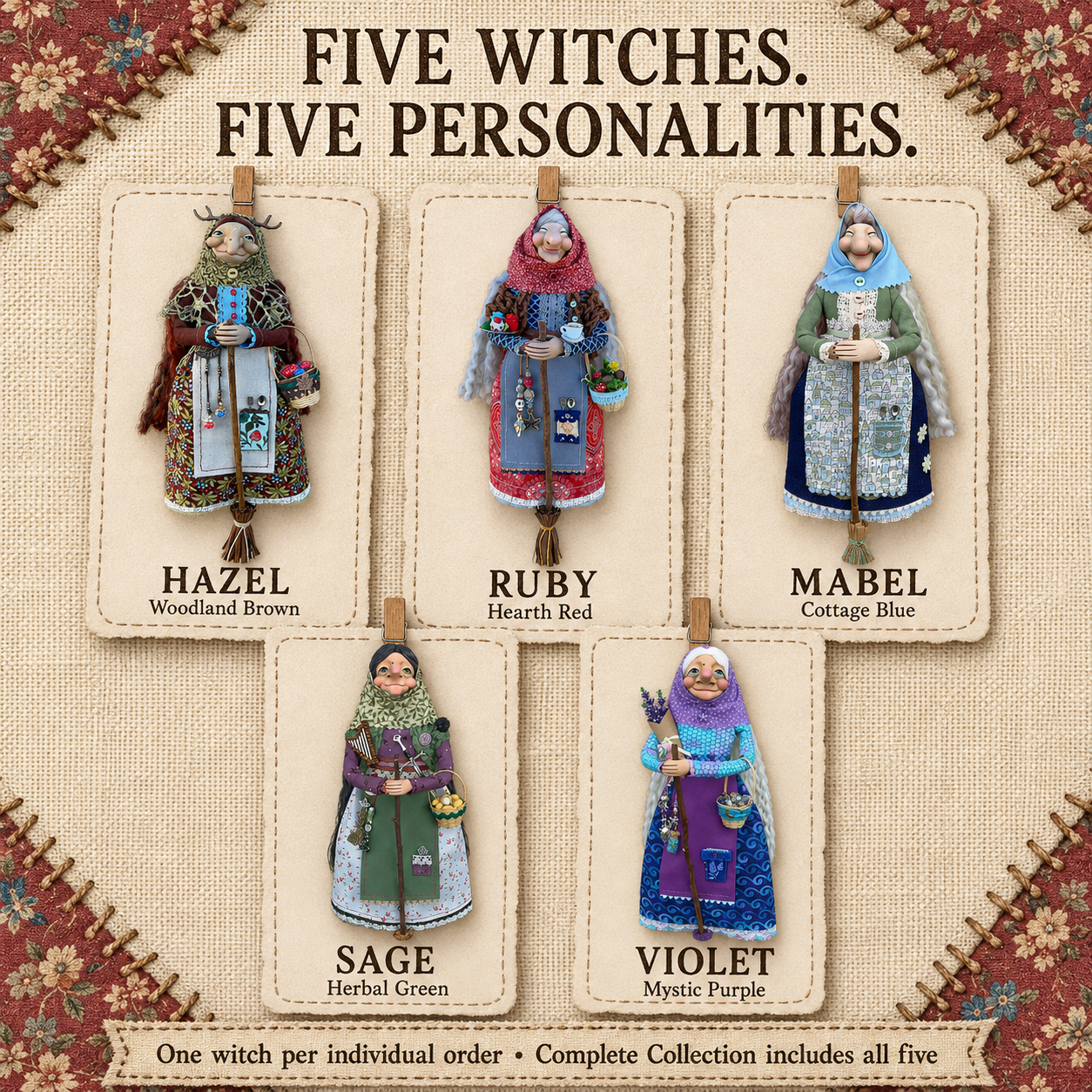 🥧49% OFF Handmade Kitchen Witch Doll