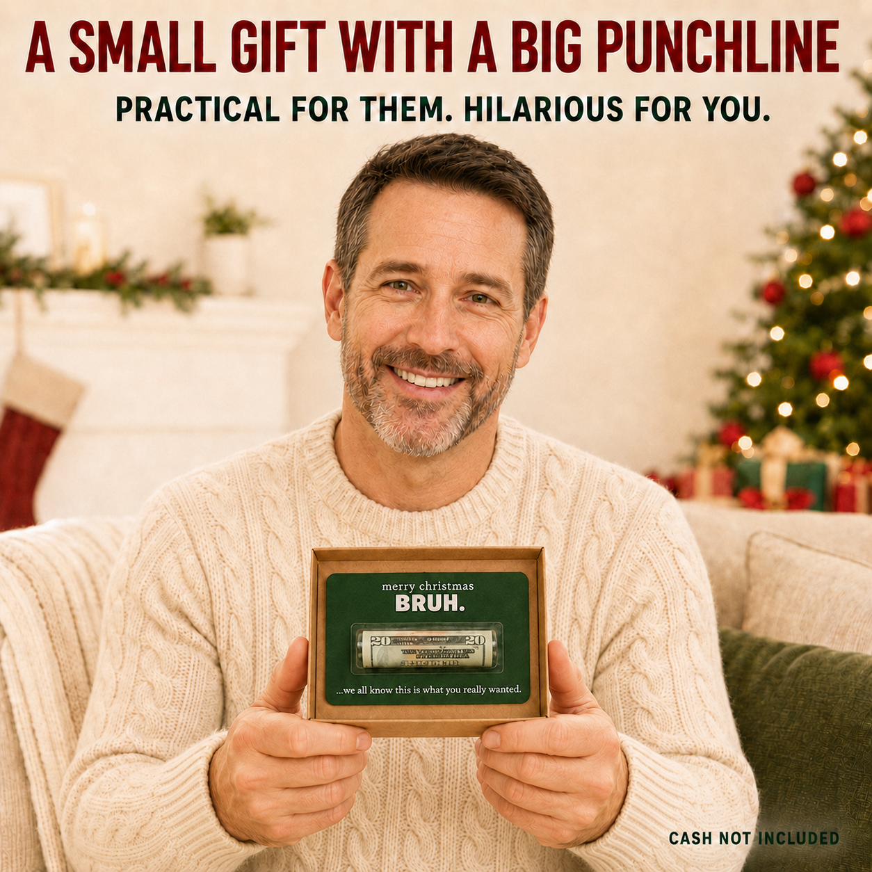 Cash gift for a hard-to-shop-for man