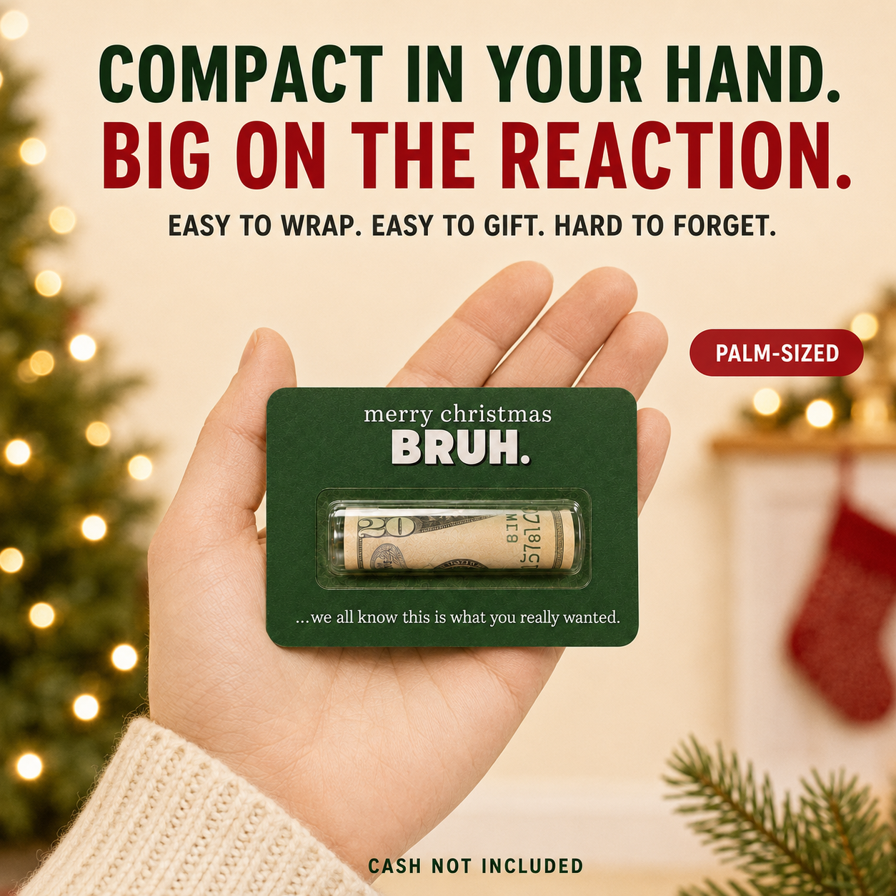 Compact Christmas cash card size
