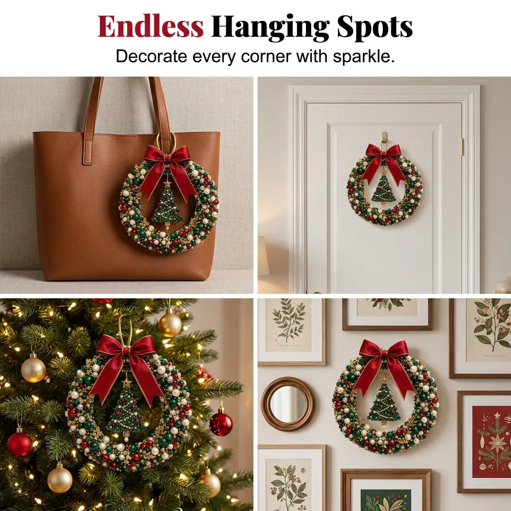 Mini wreath hangs everywhere