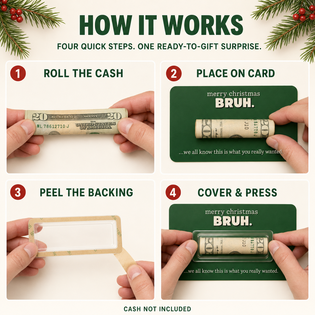 Quick setup for the Christmas cash card