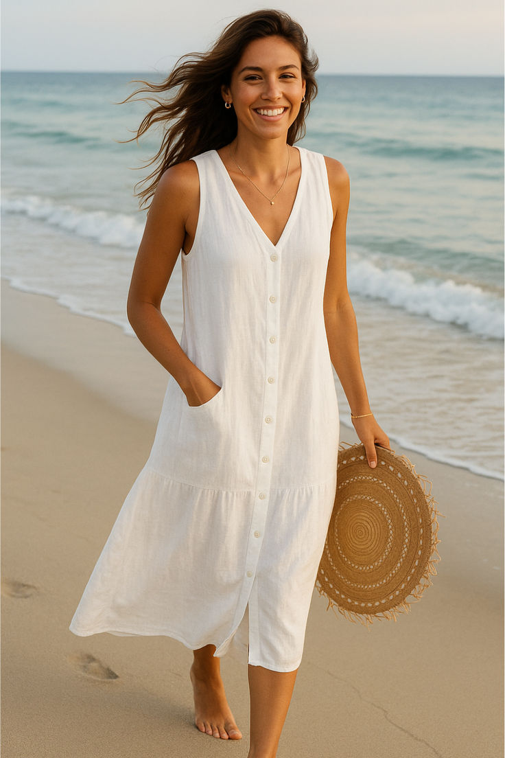 LYRA | Luftiges Sommerkleid mit V-Ausschnitt