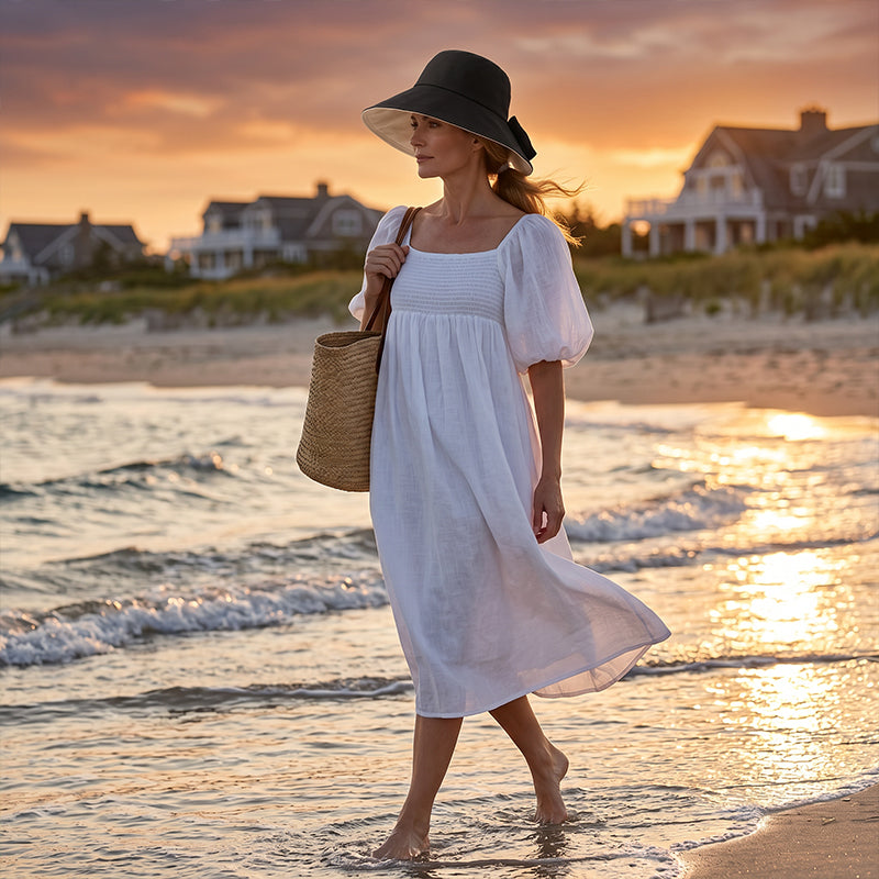 👒 Nur für kurze Zeit: 50 % Rabatt! ✨ Damen-Sonnenhut mit Schleife und breiter Krempe – faltbar, 360°-Schutz 🎀