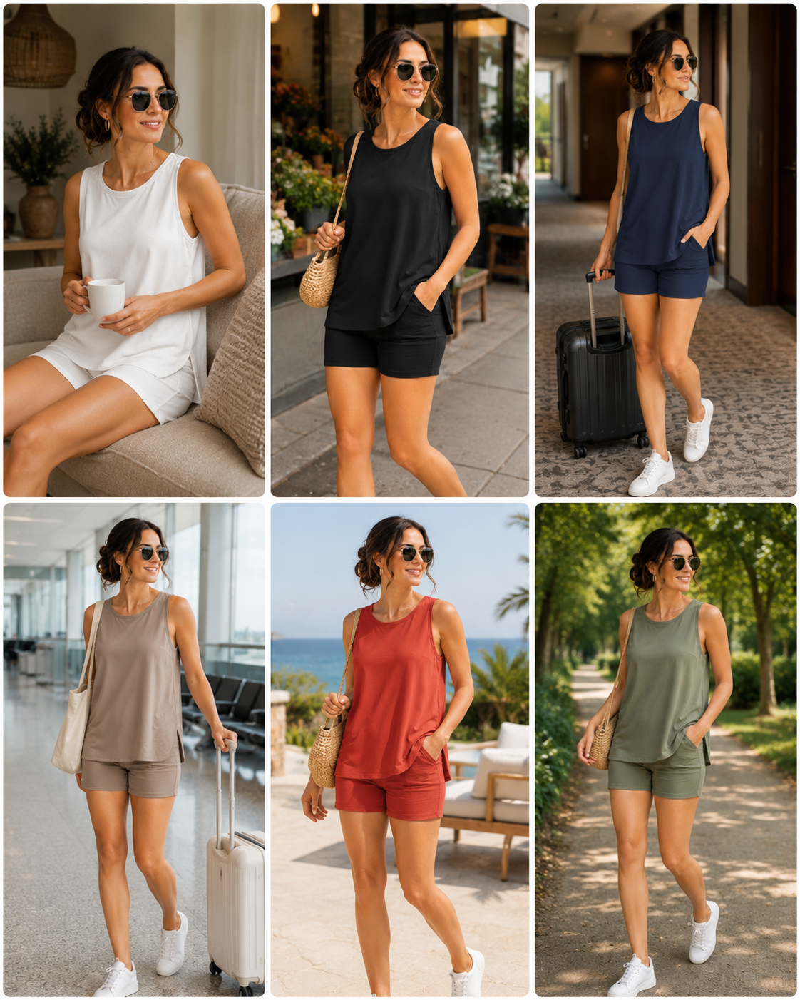 Damen Home-to-Go Set mit lockerem Top und Shorts