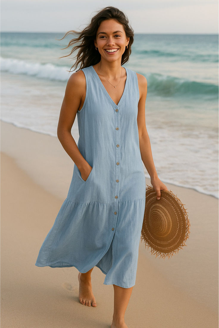 LYRA | Luftiges Sommerkleid mit V-Ausschnitt