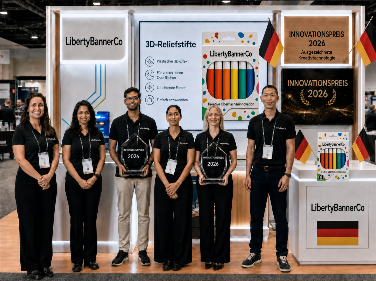 LibertyBannerCo 3D-Reliefstifte beim Innovationspreis 2026