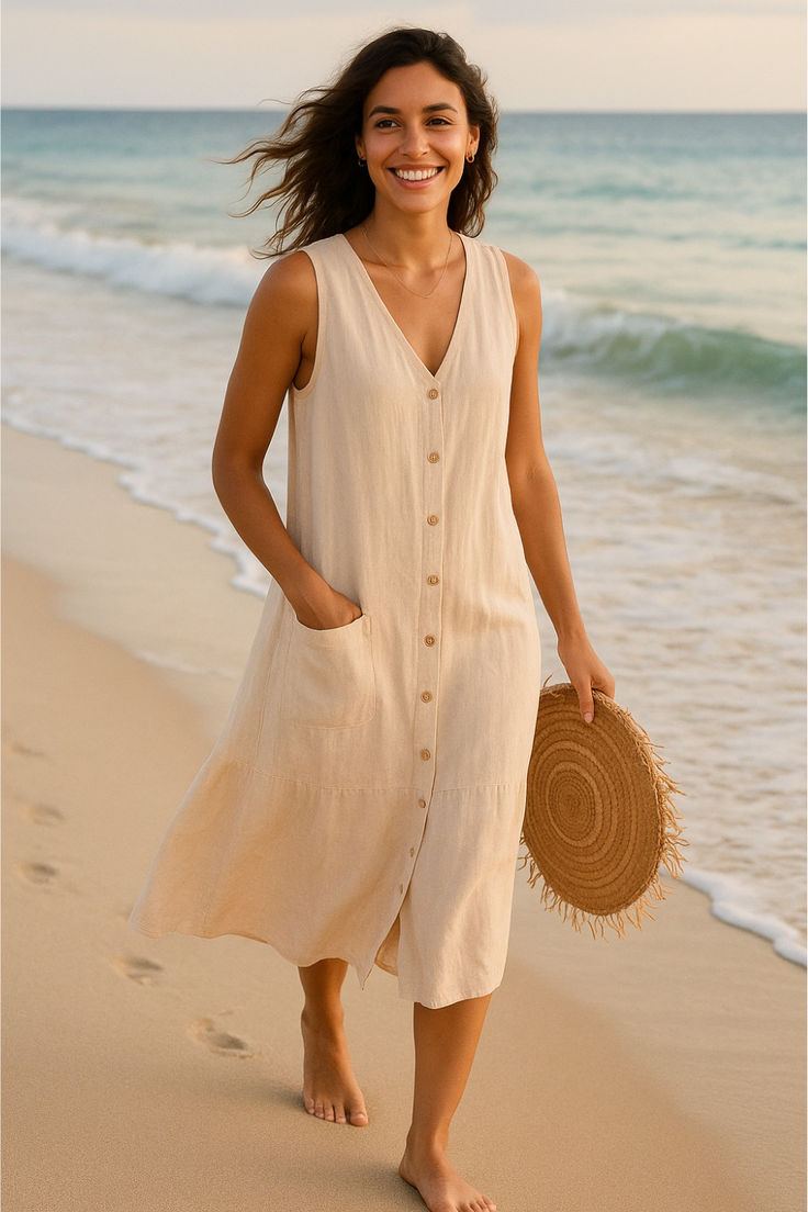 LYRA | Luftiges Sommerkleid mit V-Ausschnitt