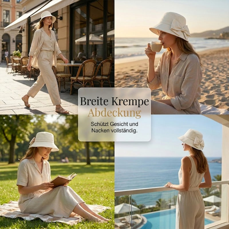 👒 Nur für kurze Zeit: 50 % Rabatt! ✨ Damen-Sonnenhut mit Schleife und breiter Krempe – faltbar, 360°-Schutz 🎀