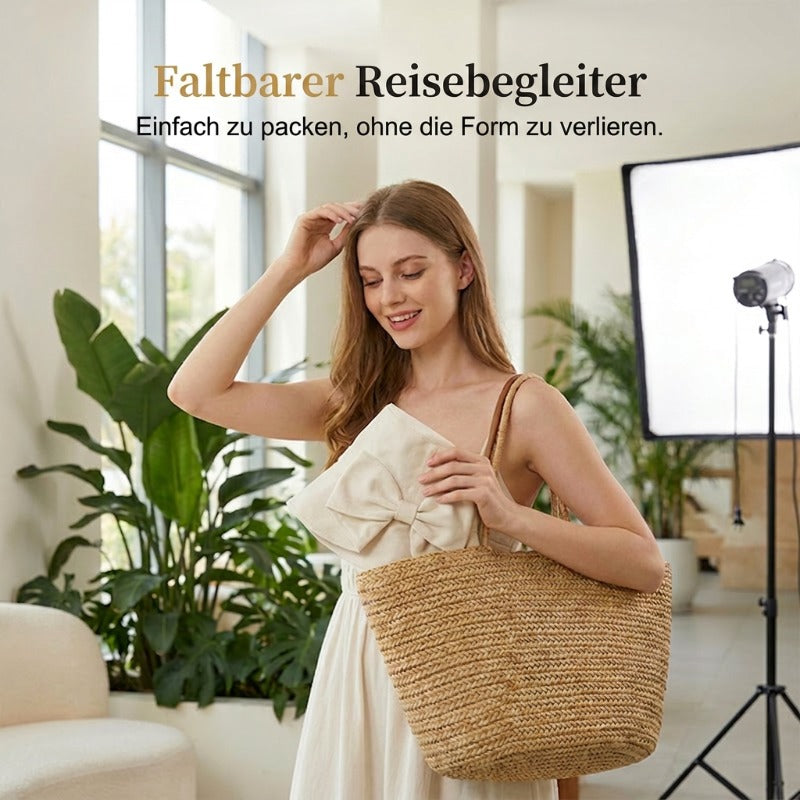 👒 Nur für kurze Zeit: 50 % Rabatt! ✨ Damen-Sonnenhut mit Schleife und breiter Krempe – faltbar, 360°-Schutz 🎀