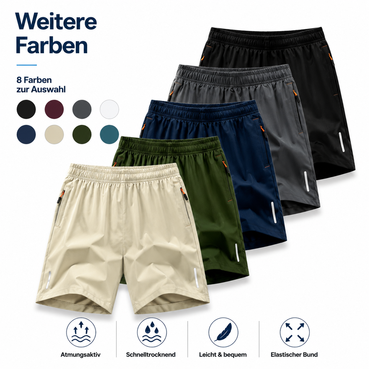 🎉 5er-Pack Herren-Shorts für den ganzen Sommer