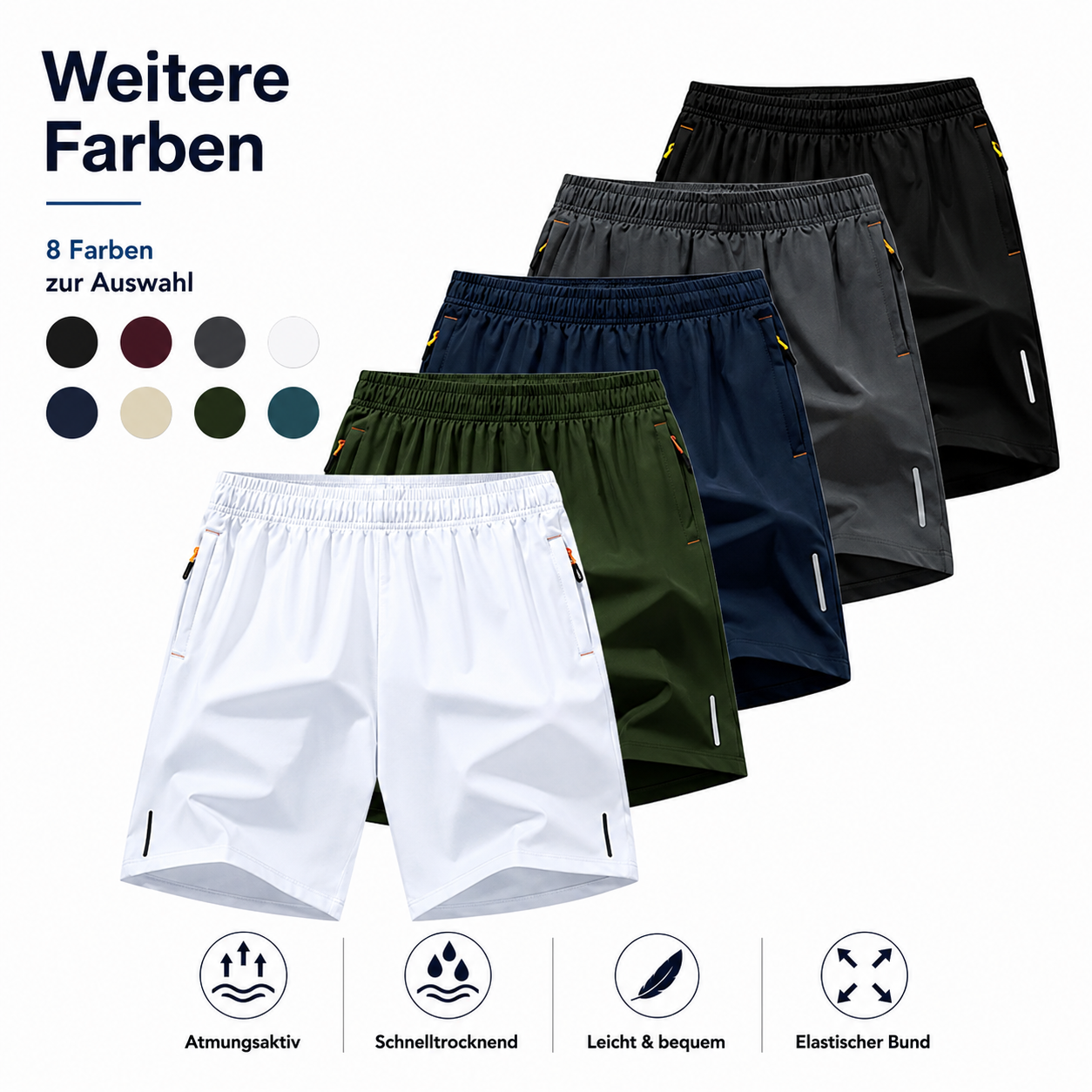 🎉 5er-Pack Herren-Shorts für den ganzen Sommer