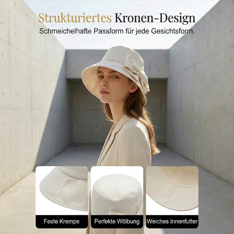 👒 Nur für kurze Zeit: 50 % Rabatt! ✨ Damen-Sonnenhut mit Schleife und breiter Krempe – faltbar, 360°-Schutz 🎀