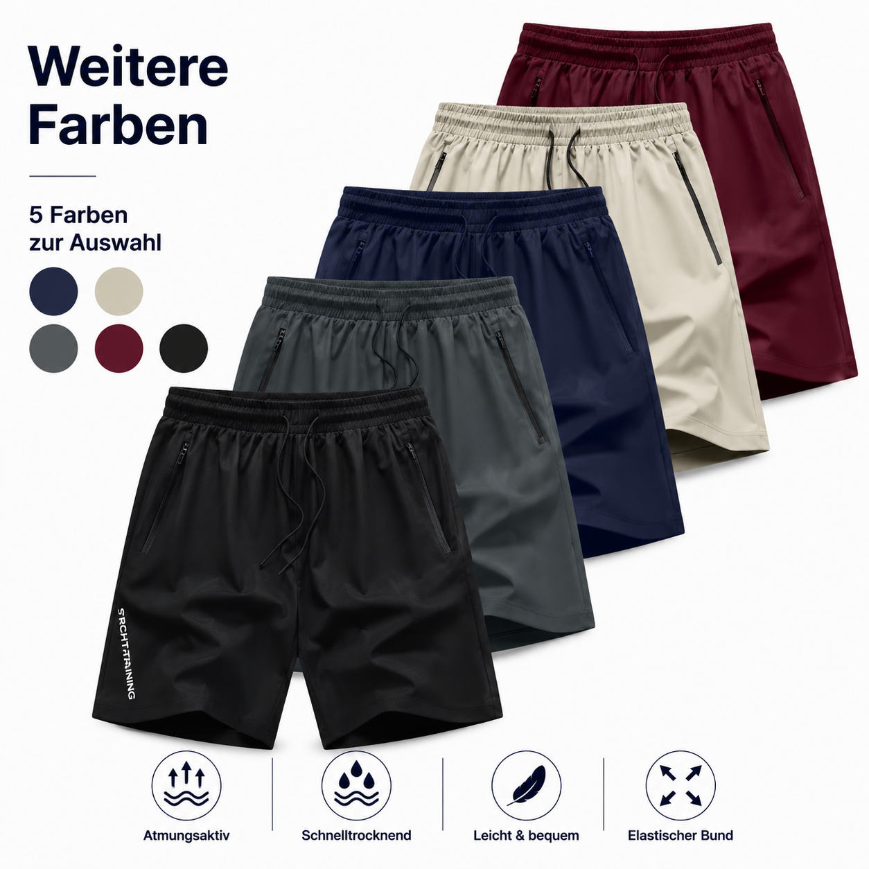 🎉 5er-Pack Herren-Shorts für den ganzen Sommer