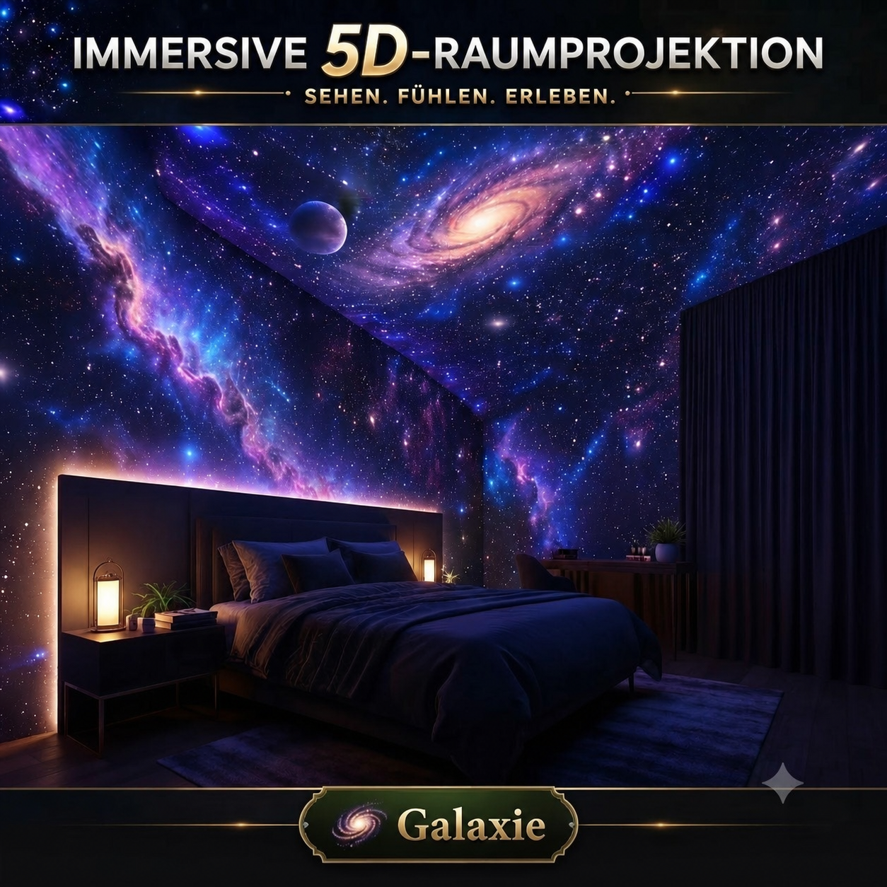 Immersive Galaxie-Raumprojektion