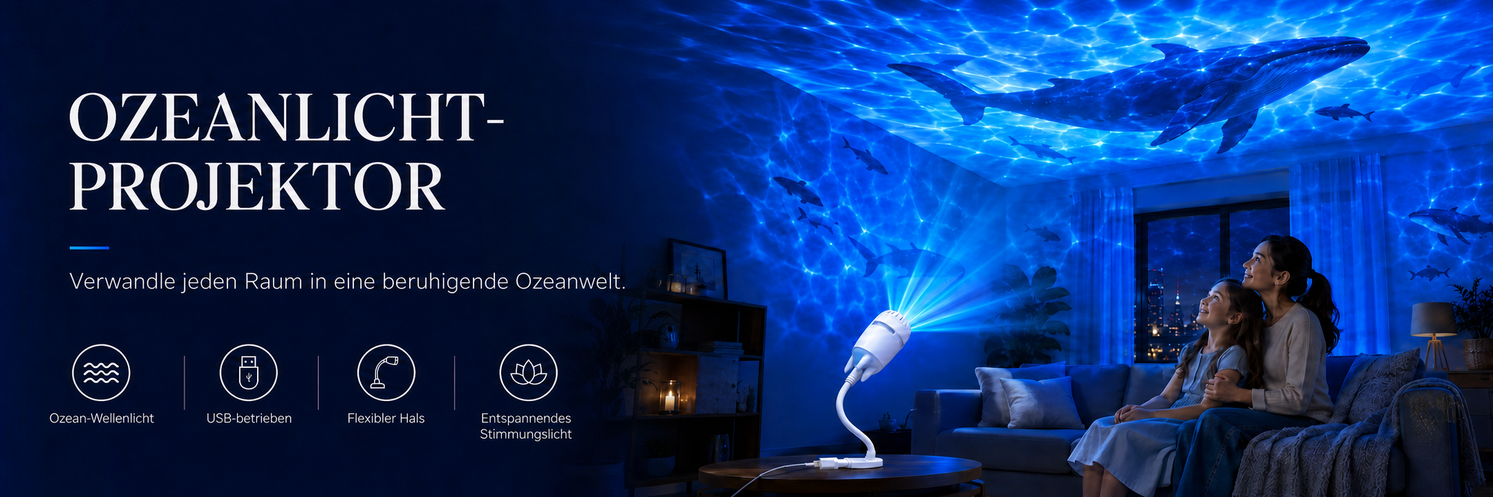 Plug-and-Play-HD-Projektor schafft eine immersive Raumatmosphäre