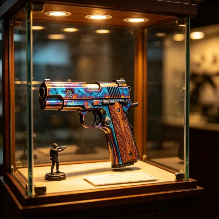 1911 Style Colored Titanium Craftsmanship Custom-Made Pneumatic Pistol - TOY