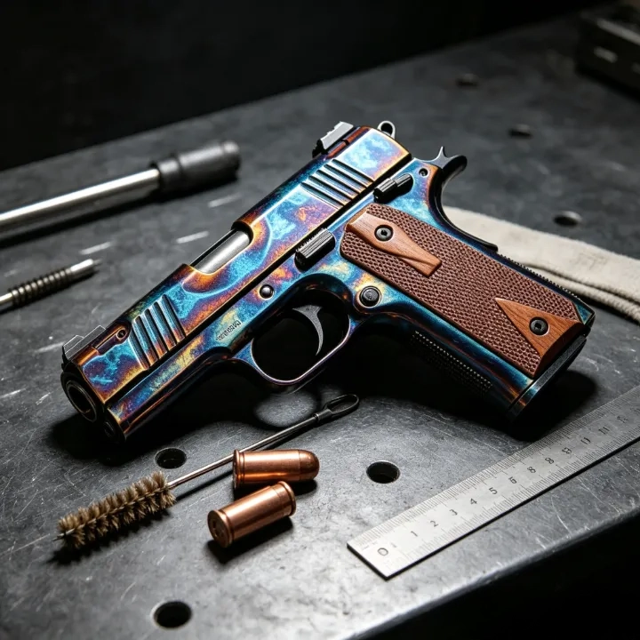 1911 Style Colored Titanium Craftsmanship Custom-Made Pneumatic Pistol - TOY