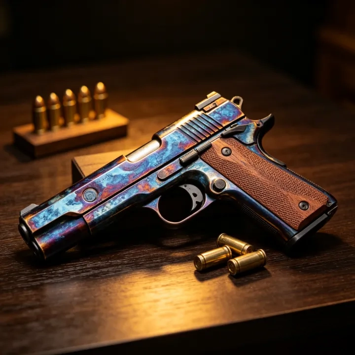 1911 Style Colored Titanium Craftsmanship Custom-Made Pneumatic Pistol - TOY