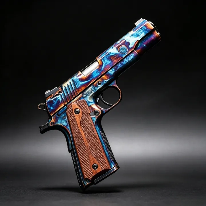 1911 Style Colored Titanium Craftsmanship Custom-Made Pneumatic Pistol - TOY