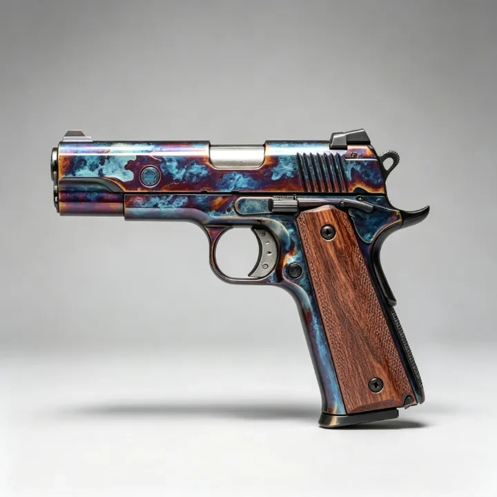 1911 Style Colored Titanium Craftsmanship Custom-Made Pneumatic Pistol - TOY