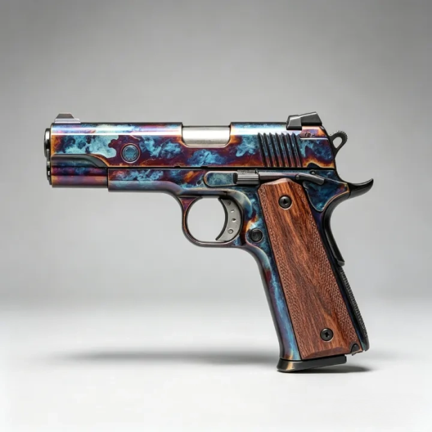 1911 Style Colored Titanium Craftsmanship Custom-Made Pneumatic Pistol - TOY