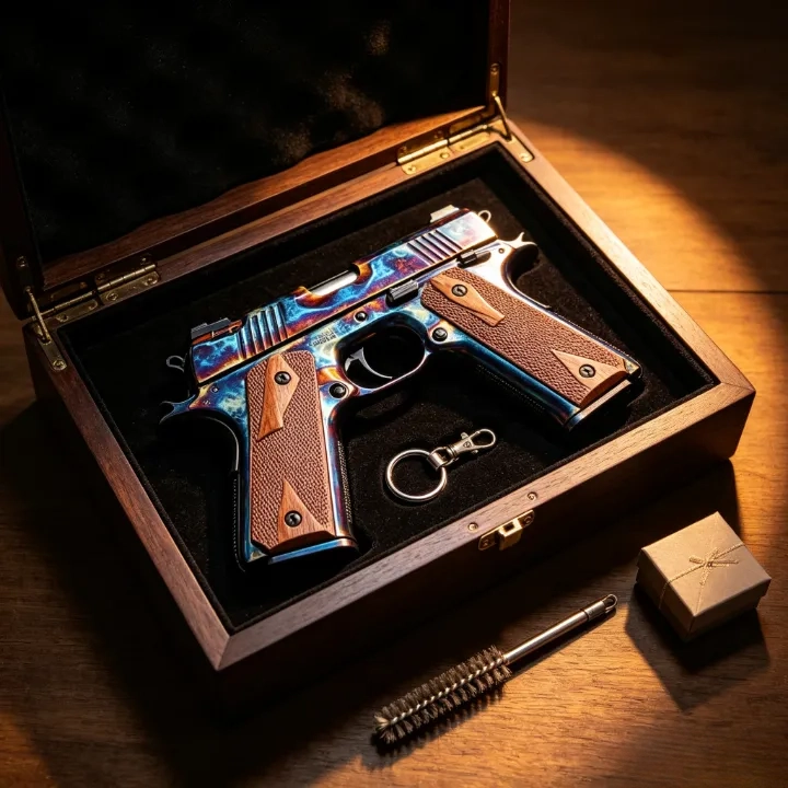 1911 Style Colored Titanium Craftsmanship Custom-Made Pneumatic Pistol - TOY