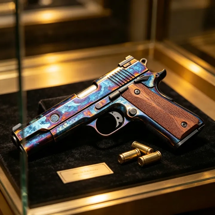 1911 Style Colored Titanium Craftsmanship Custom-Made Pneumatic Pistol - TOY