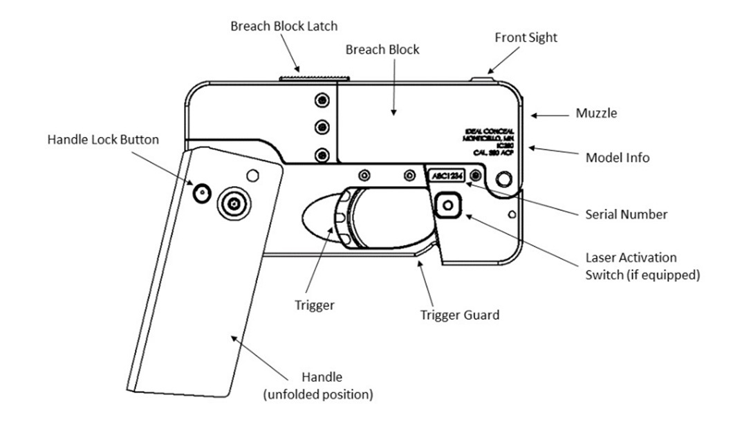 The Ideal Conceal Folding Cell Phone Pistol-TOY